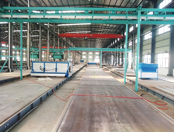 江苏客户预应力长线台生产线现场
