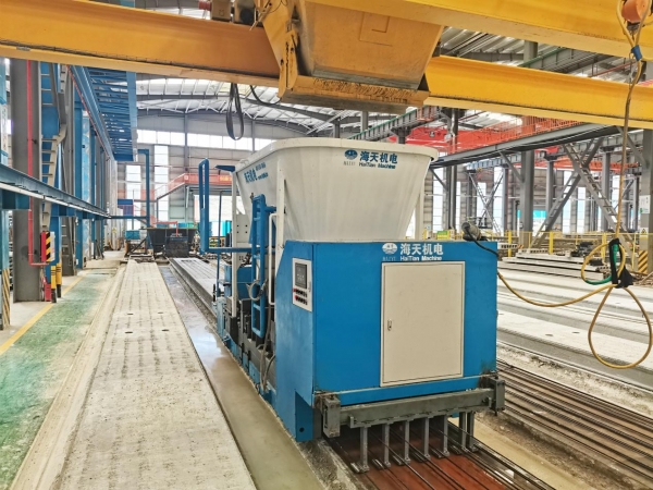 中建深汕多功能预应力预制构件生产线生产现场